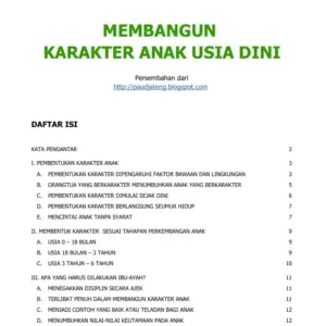 Membangun karakter anak usia dini